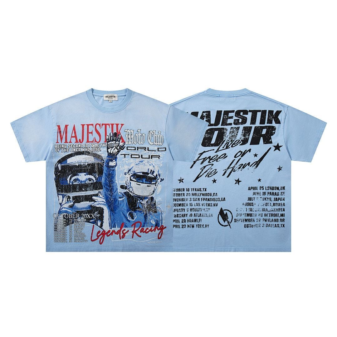 MAJESTIK Washed Rhinestone T-Shirt Collection