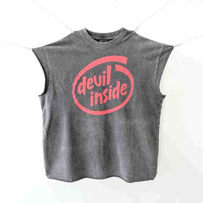 RRR & SAINT Washed Graphic Sleeveless Tee