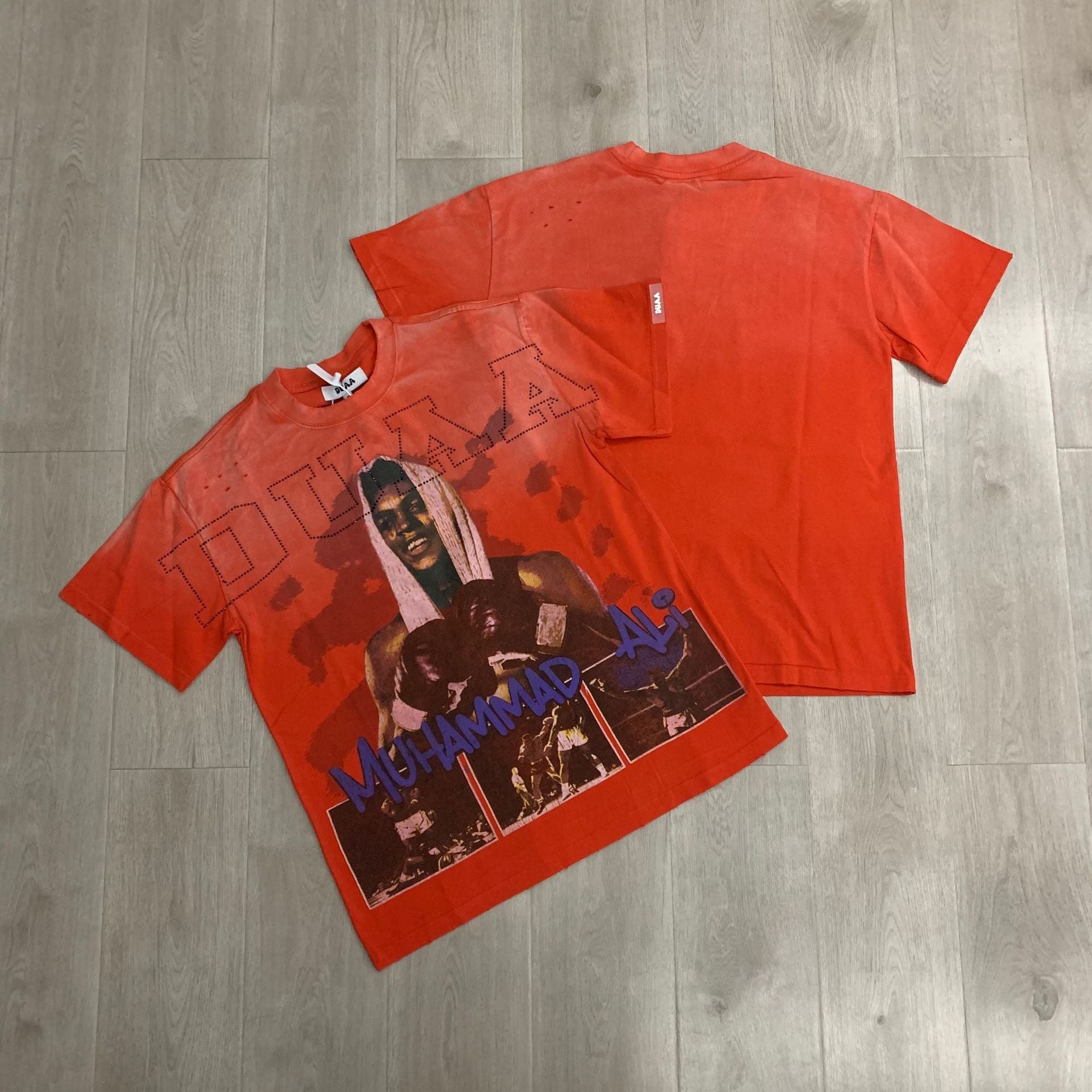 DUAA 2026SS Distressed Rhinestone Tee