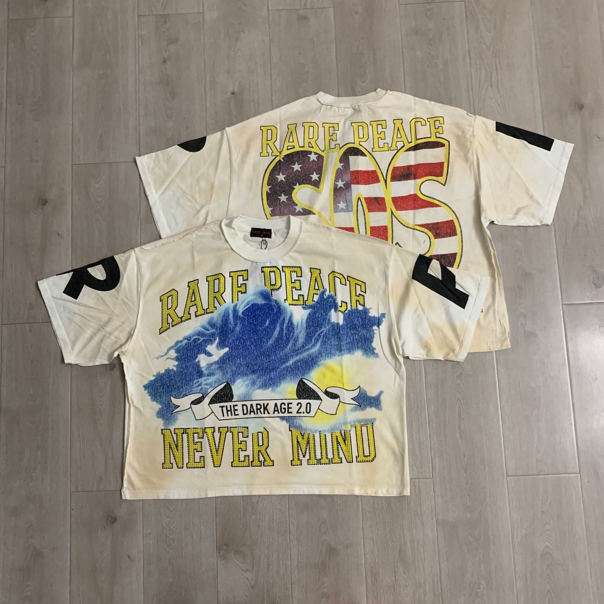 RARE PEACE Boxy Rhinestone T-Shirt Collection