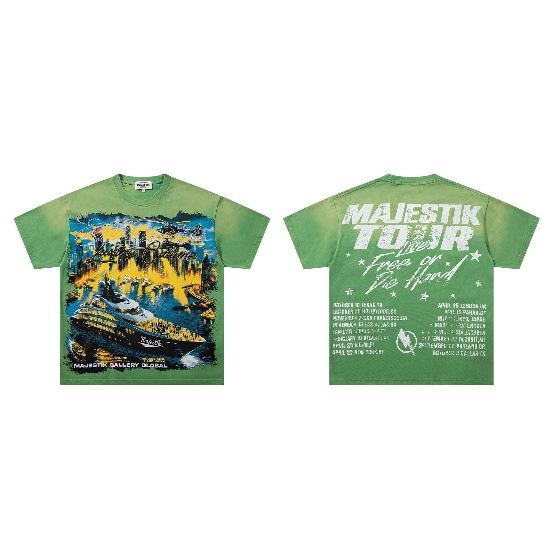 MAJESTIK Washed Rhinestone T-Shirt Collection