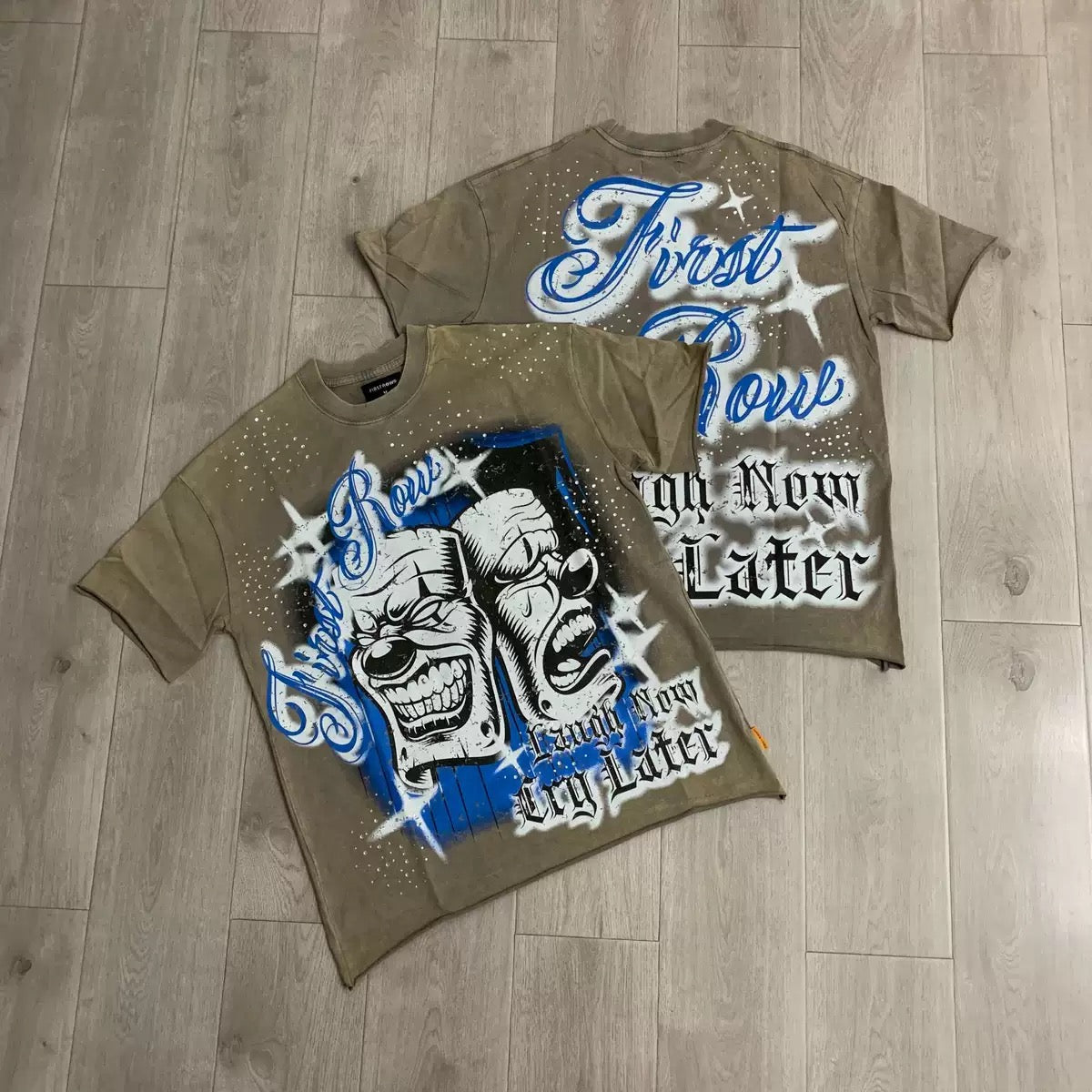 FIRSTROW Washed Rhinestone T-Shirt Collection