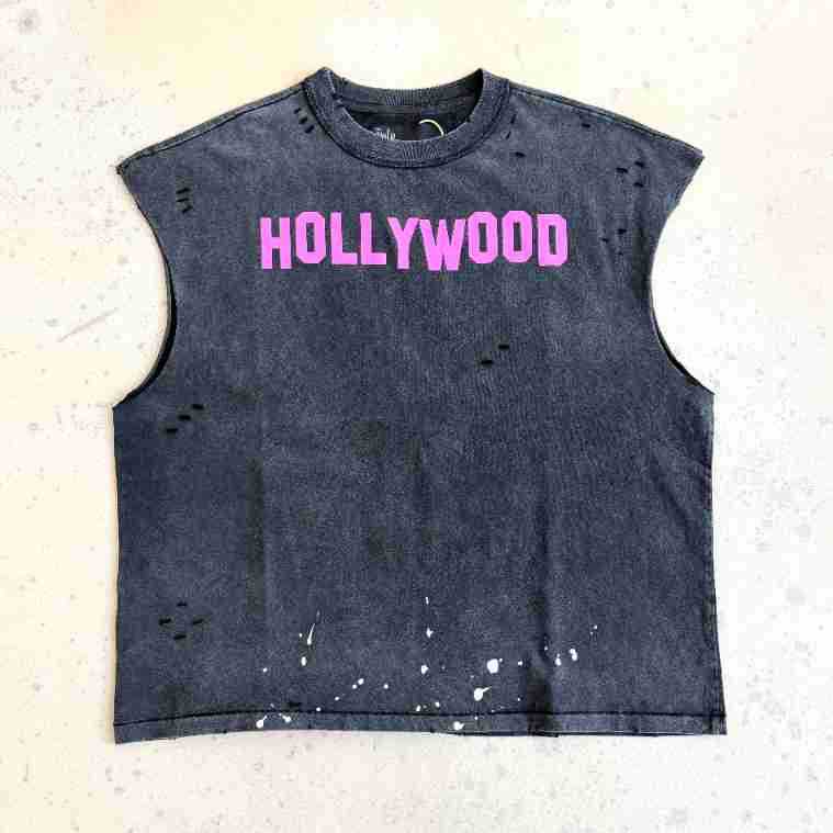 RRR & SAINT Washed Graphic Sleeveless Tee