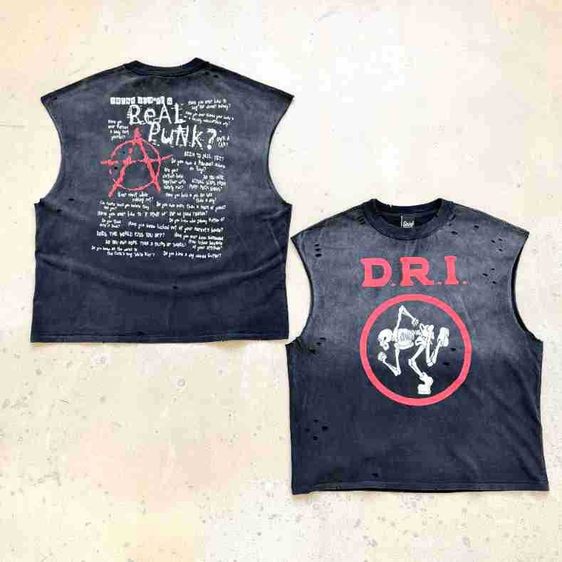RRR & SAINT Washed Graphic Sleeveless Tee