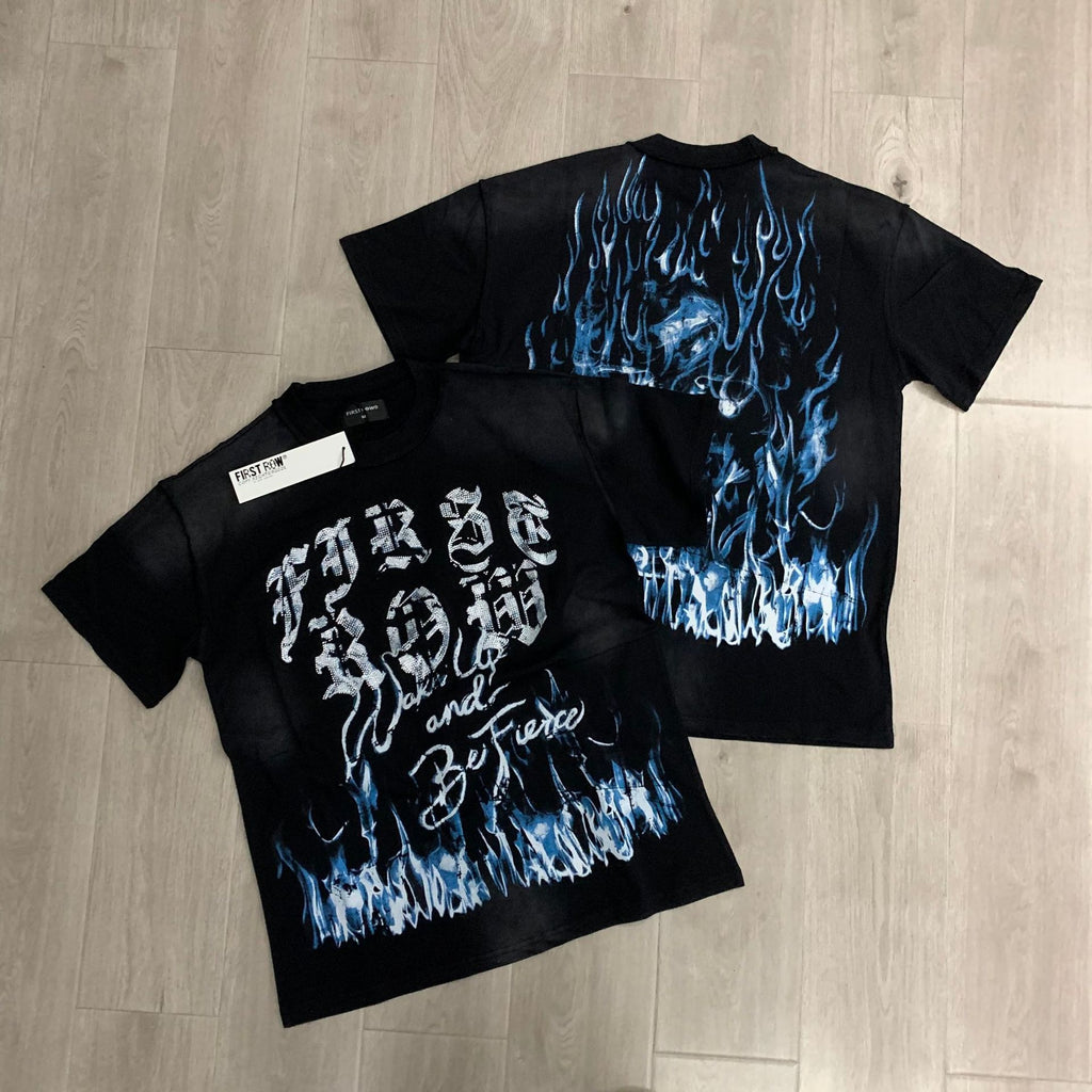 FIRSTROW Washed Rhinestone T-Shirt Collection