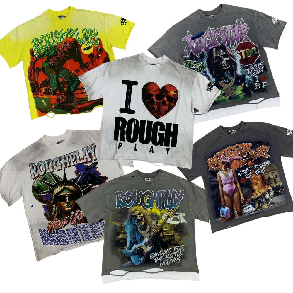 RoughPlay Rhinestone Streetwear T-Shirt