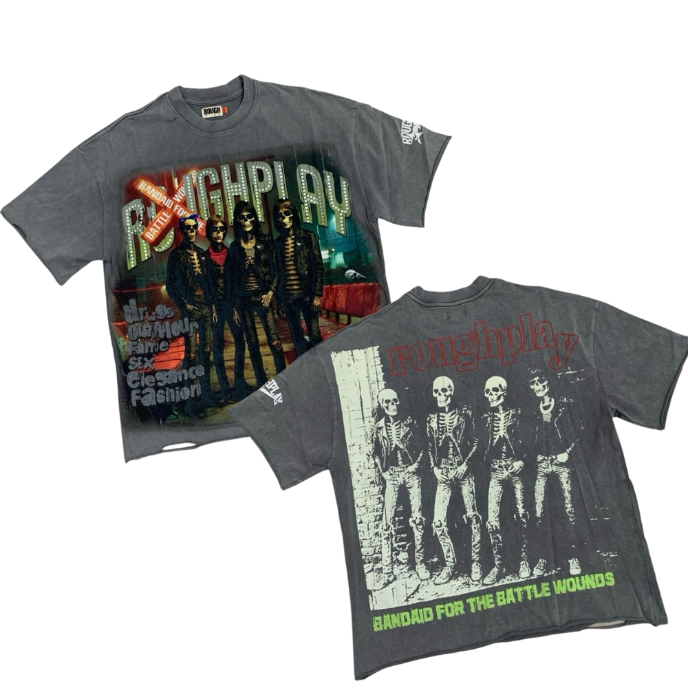 RoughPlay Rhinestone Streetwear T-Shirt