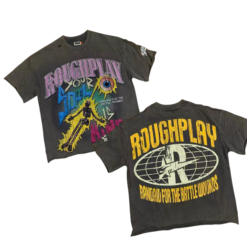 RoughPlay Rhinestone Streetwear T-Shirt