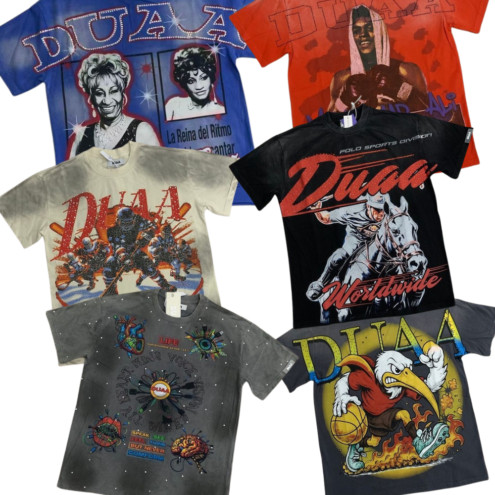 DUAA 2026SS Distressed Rhinestone Tee