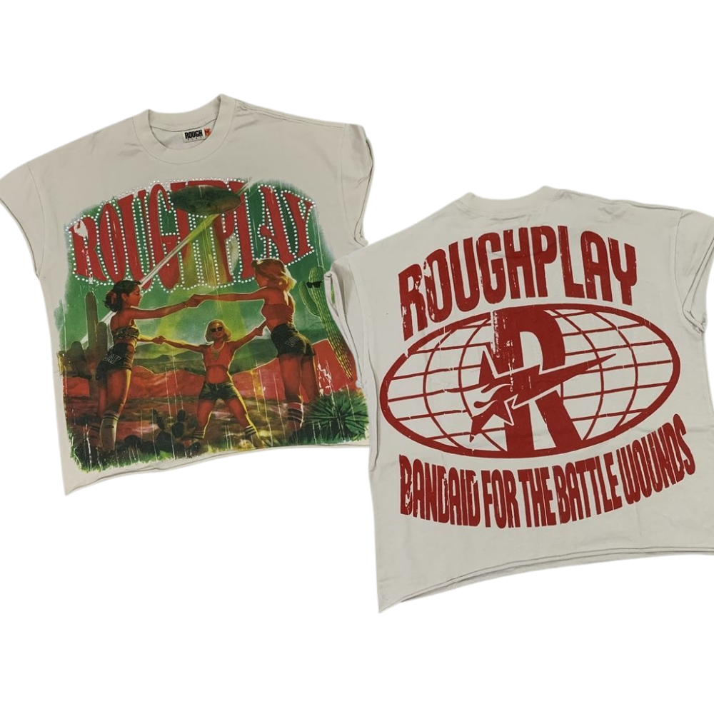 RoughPlay Distressed Rhinestone Tank Top