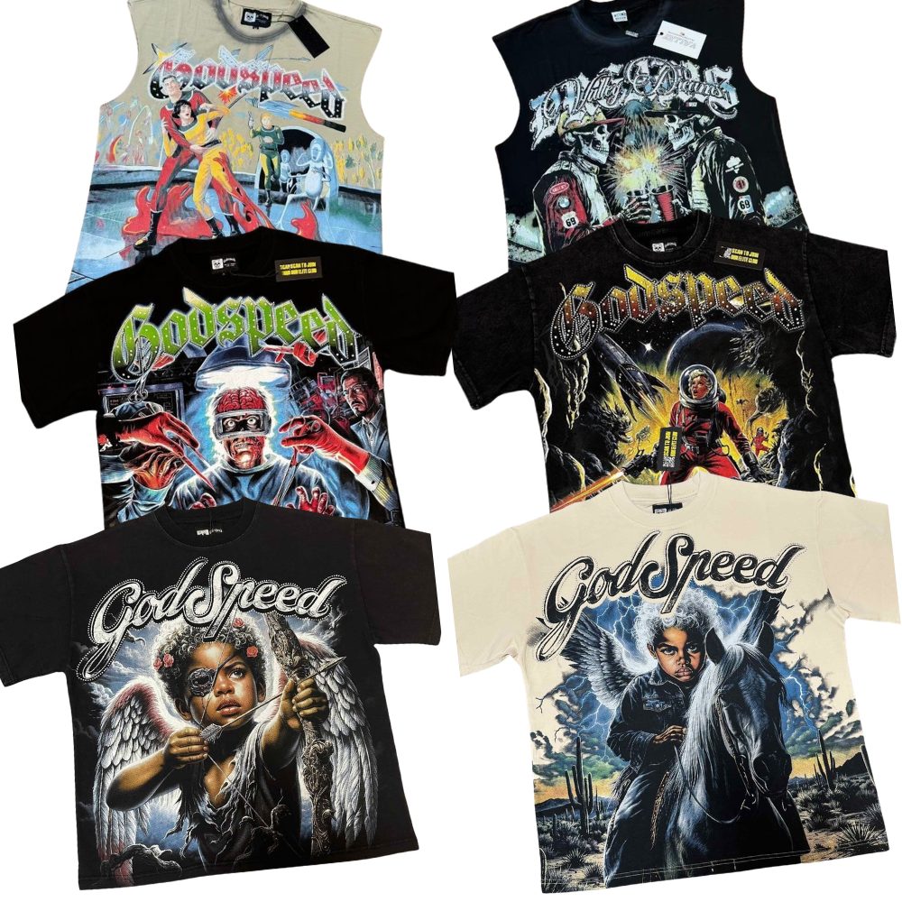 GODSPEED 2026 Rhinestone Graphic T-Shirt Collection