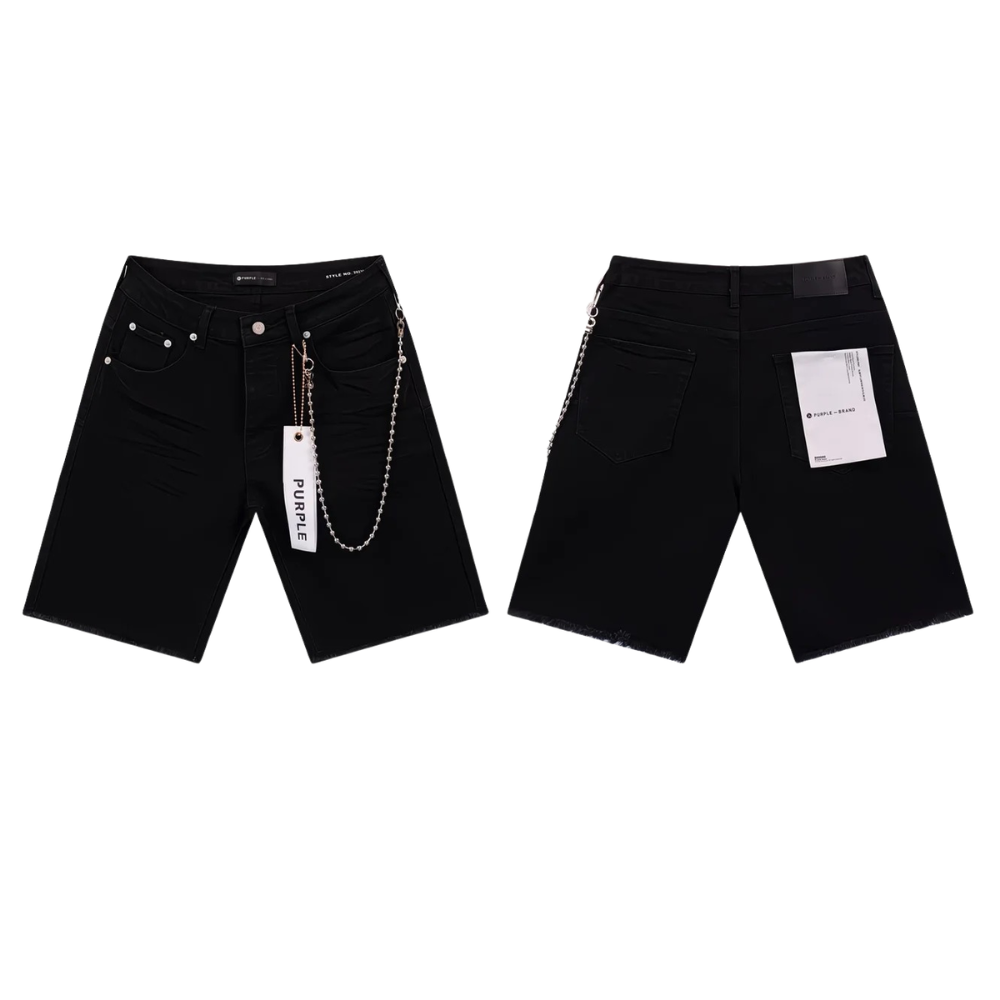 PURPLE BRAND Rhinestone Denim Shorts