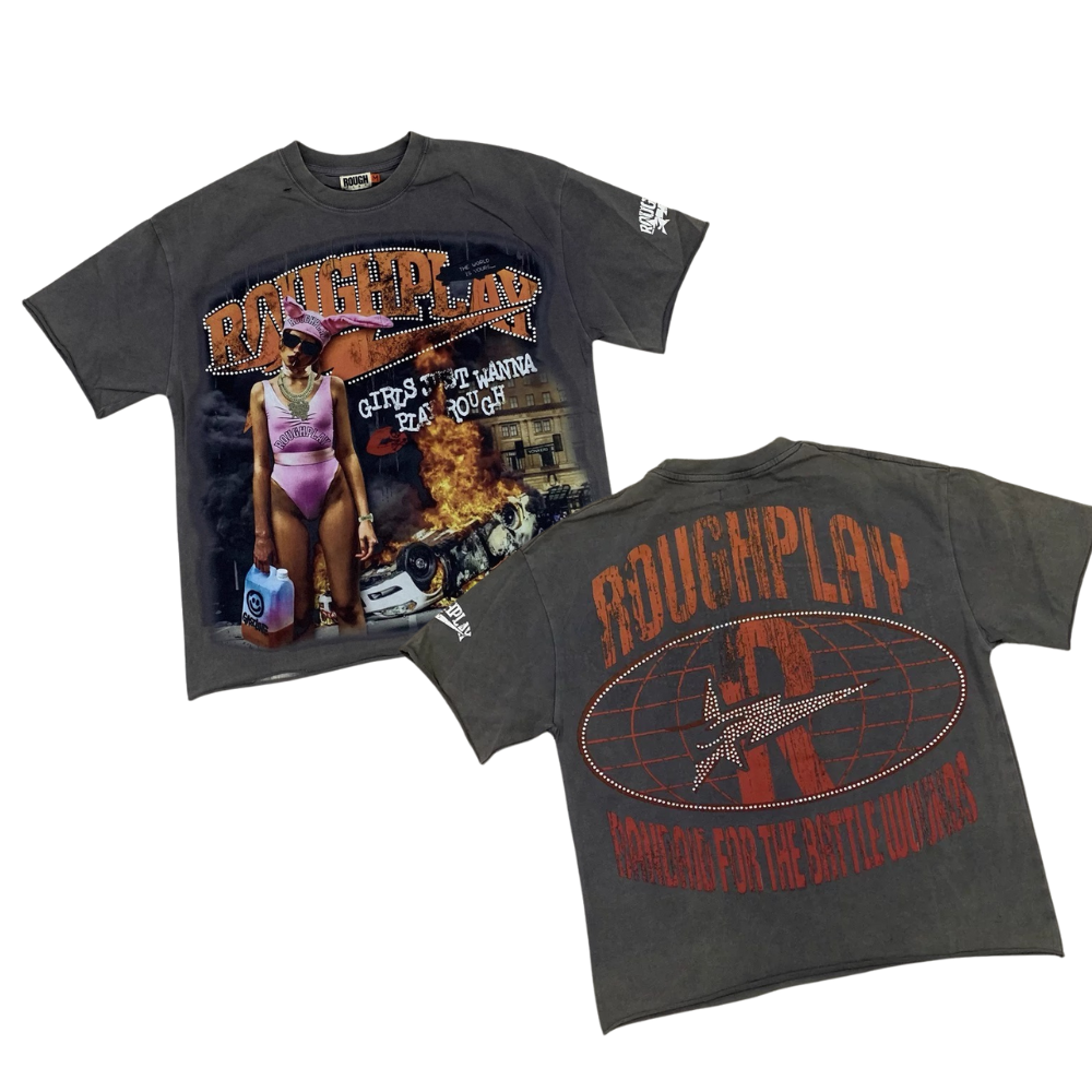 RoughPlay Rhinestone Streetwear T-Shirt