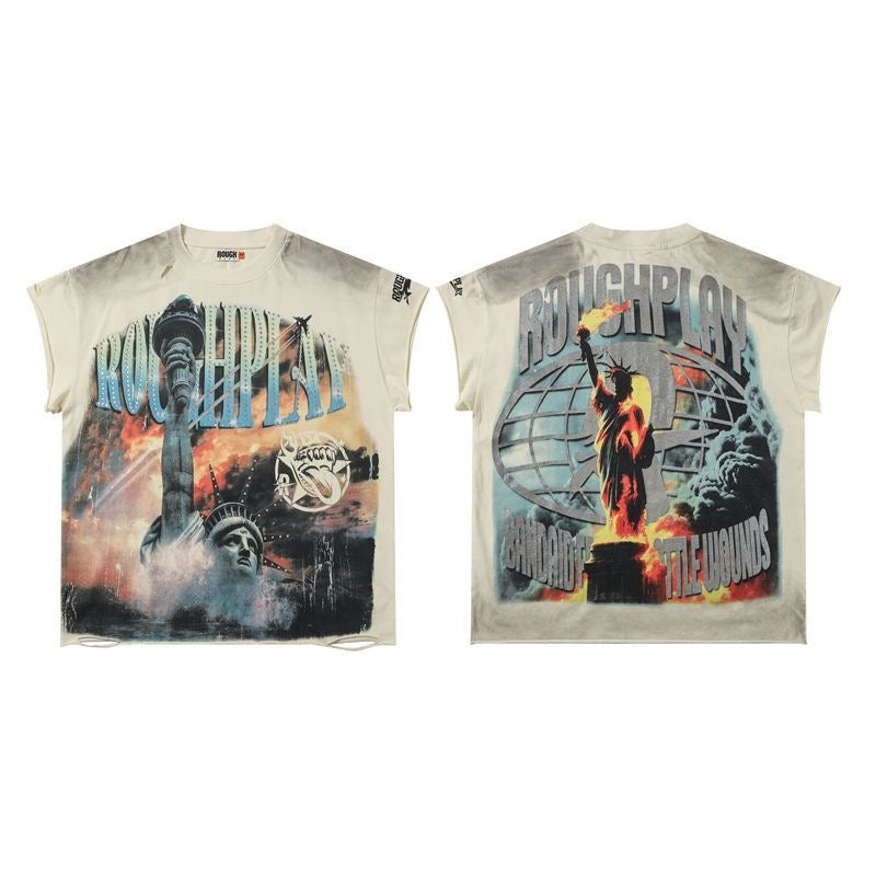 RoughPlay Rhinestone Streetwear T-Shirt